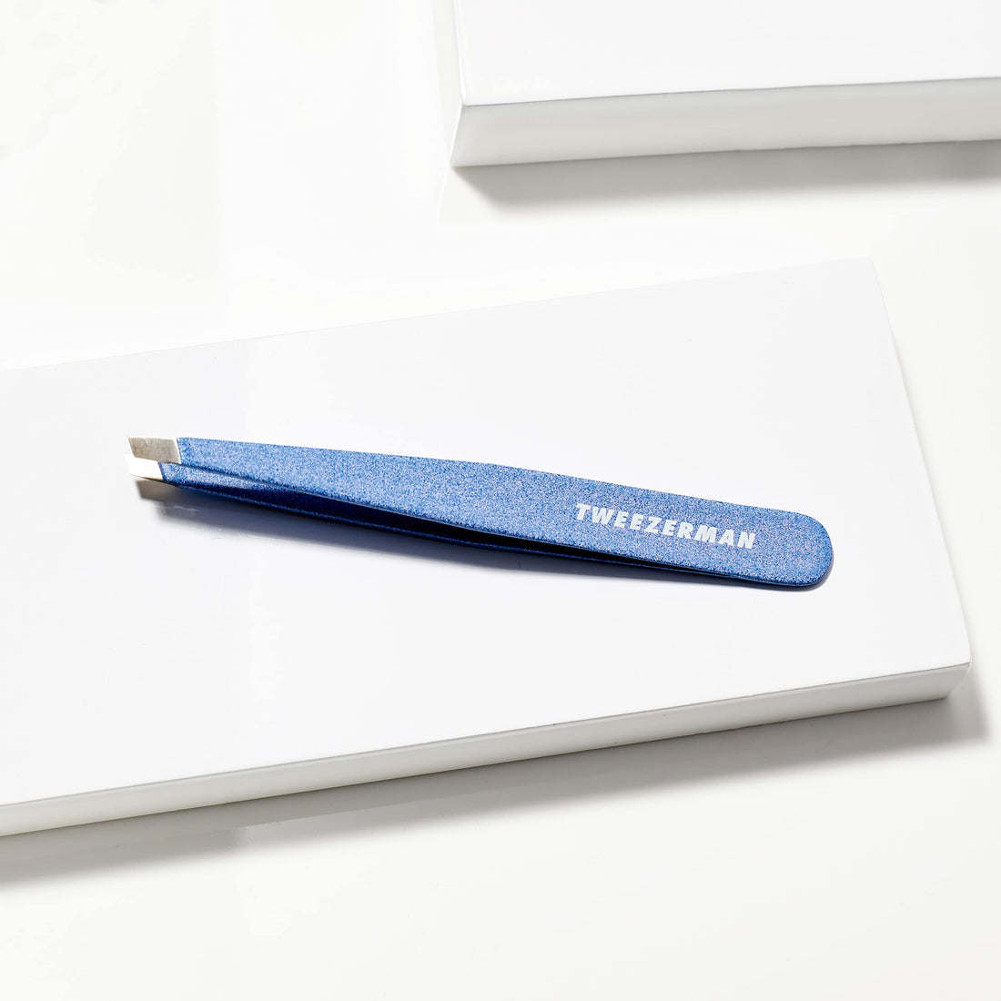 Tweezerman Stainless Steel Slant Tweezer, Granite Sky