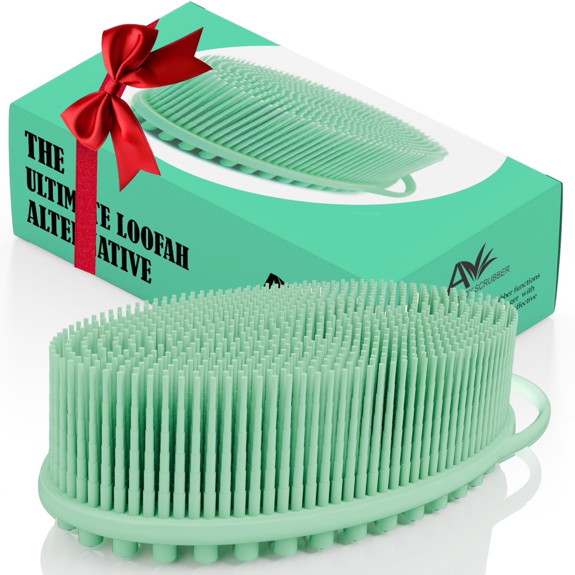 Avilana Silicone Body Scrubber – Dual-Sided Silicone Loofah for Shower, Body Scrubber for Men & Women, Gentle Loofa Alternative, Easy-to-Clean Silicone Body Scrubber Exfoliator