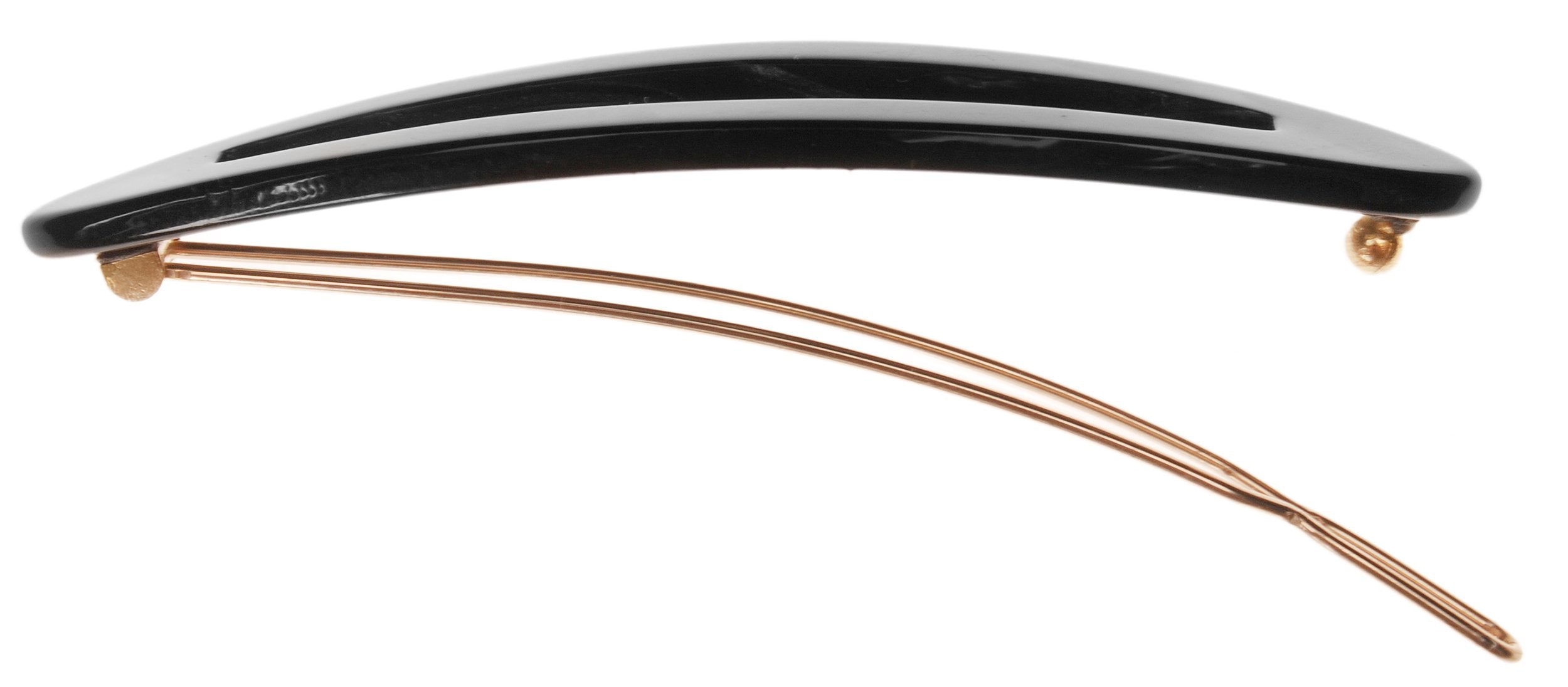 Nacro Black : France Luxe Sliver on Tige Boule Barrette - Nacro Black