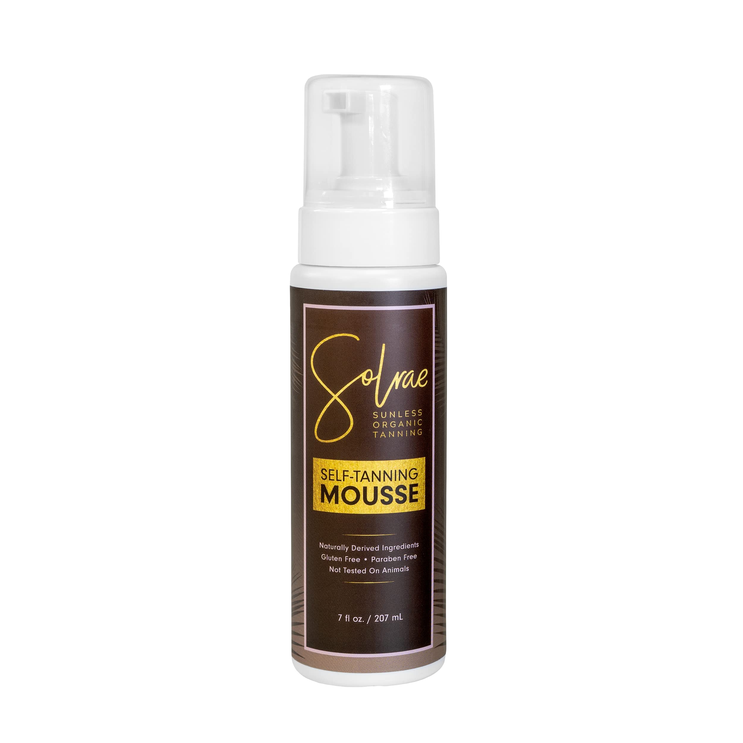 Solrae Sunless Organic Self Tanning Mousse 7 Ounce With Applicator Mitt