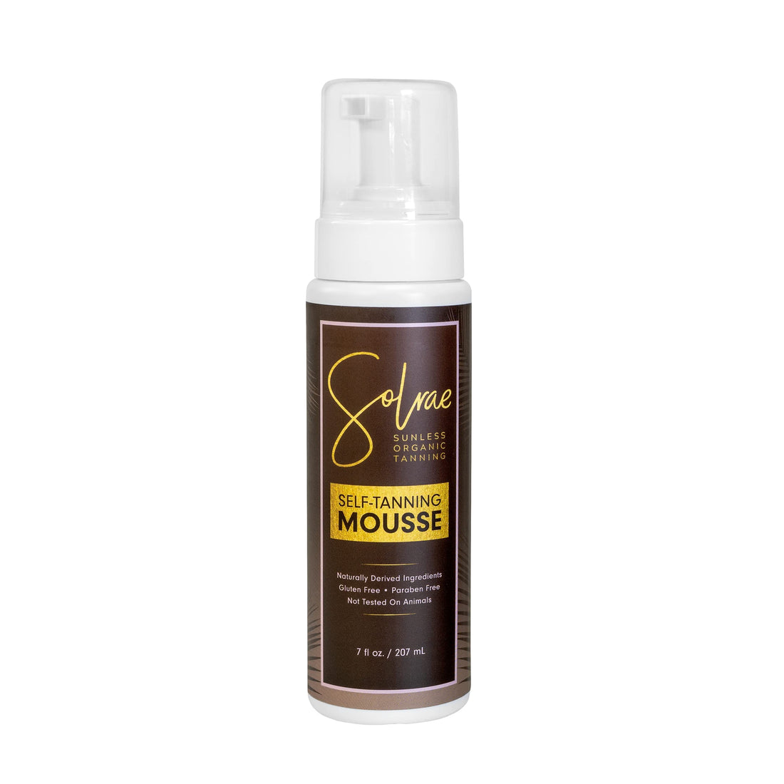 Solrae Sunless Organic Self Tanning Mousse 7 Ounce With Applicator Mitt
