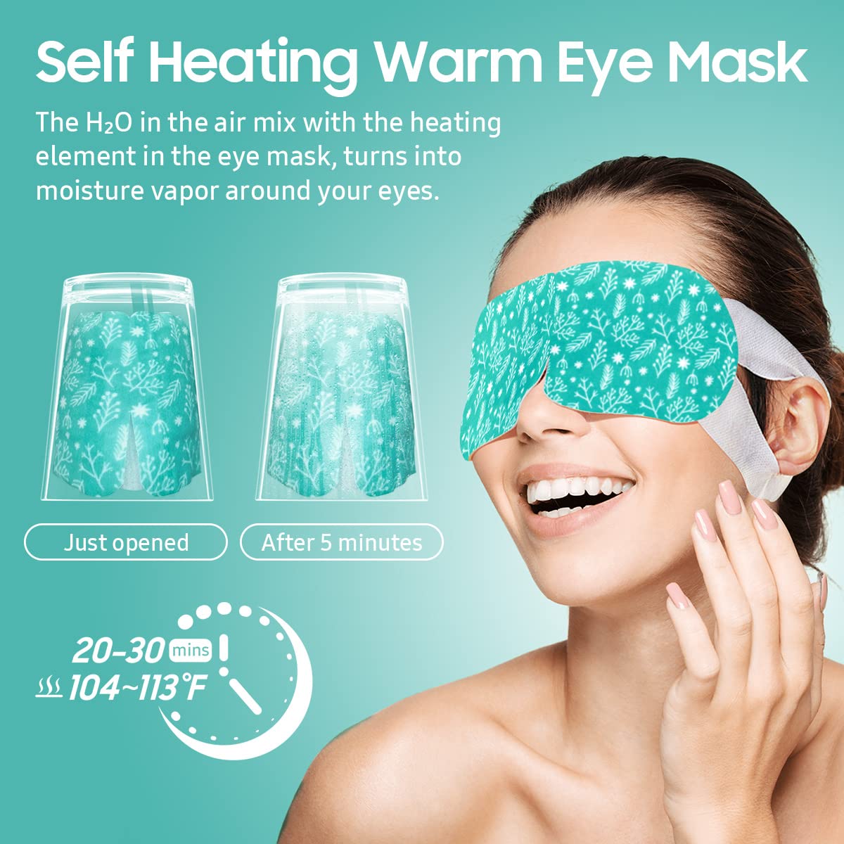 BeHoomi Steam Eye Mask, 10 Packs Heated Eye Mask, Self Heating Disposable SPA Warm Compress for Eyes Sleep Mask, Soothing Moist Heat Eye Masks, Travel Essentials & Relaxation Gifts (Unscented)