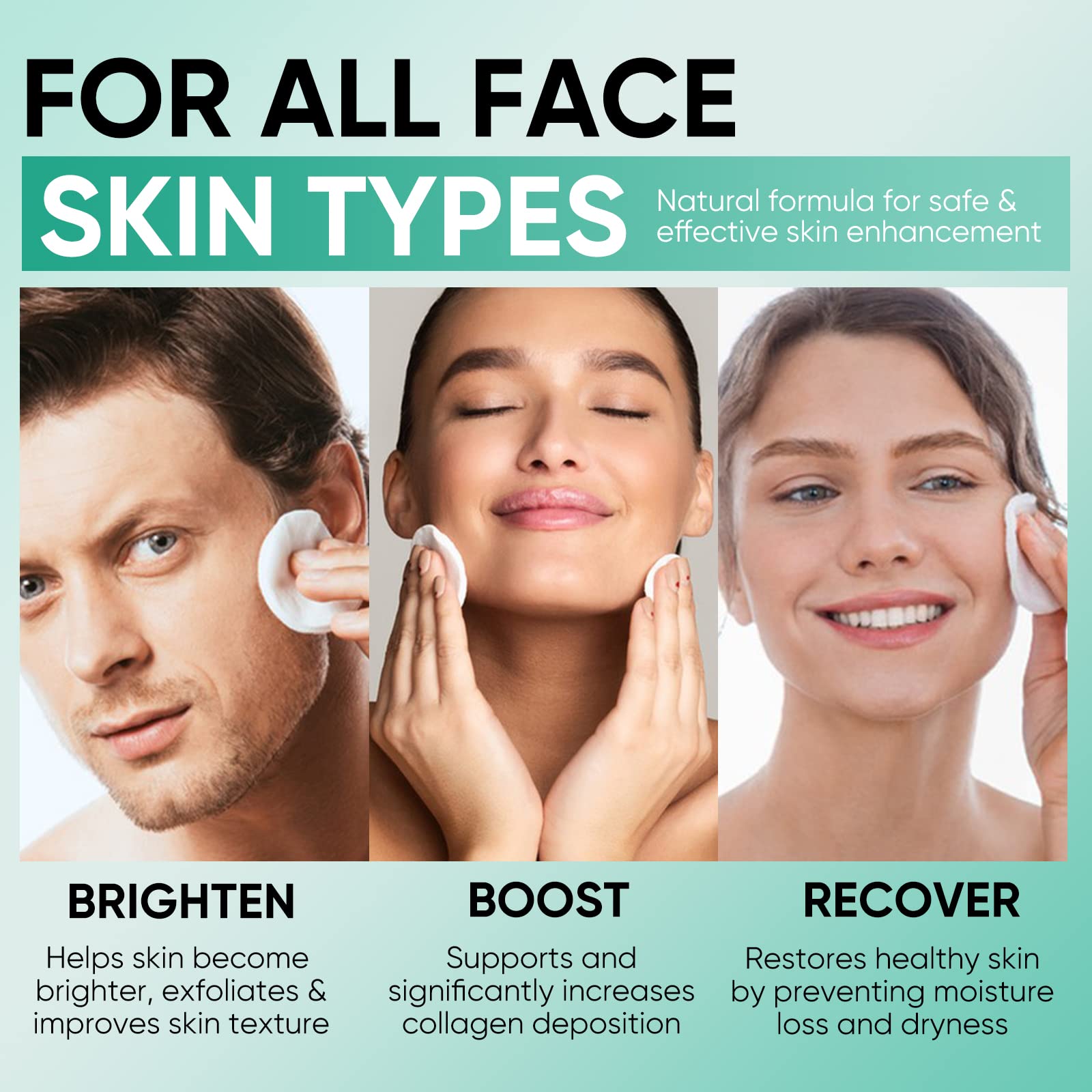 Glycolic Acid Toner Pads 35% AHA Facial Resurfacing Exfoliate Salicylic Acid Exfoliating Face Wipes Chemical Peel Exfoliant Peeling for Beauty Fine Lines Wrinkles 50 Pads Easter Basket Essentials