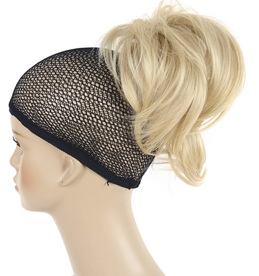 #26 Bright Golden Blonde : Lydell Adjustable Messy Style Ponytail Hair Extension Synthetic Hair-Piece with Jaw Claw (#26 Bright Golden Blonde)