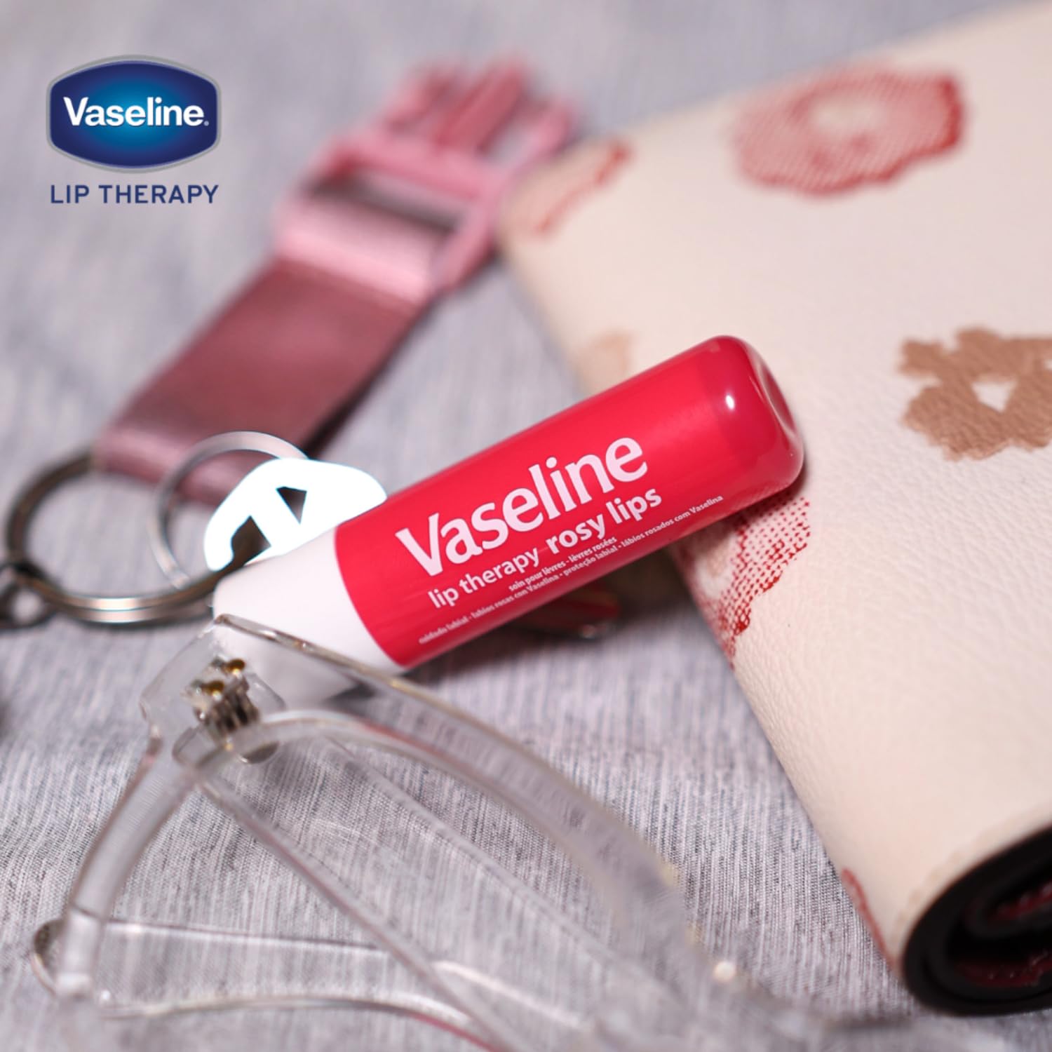 Vaseline Lip Therapy Rosy Lips 12-Pack – Moisturizing Balm, Lip Care for Dry Lips, 0.16 Oz Ea