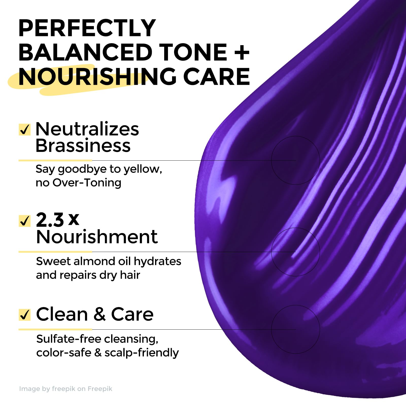 COLORLOMO Bye Bye Yellow Purple Shampoo, Neutralizes Brass & Yellow Tones, Sulfate Free, For Color Treated, Blonde, Bleached, Highlighted Brown or Silver Hair, 11. 83 Fl Oz