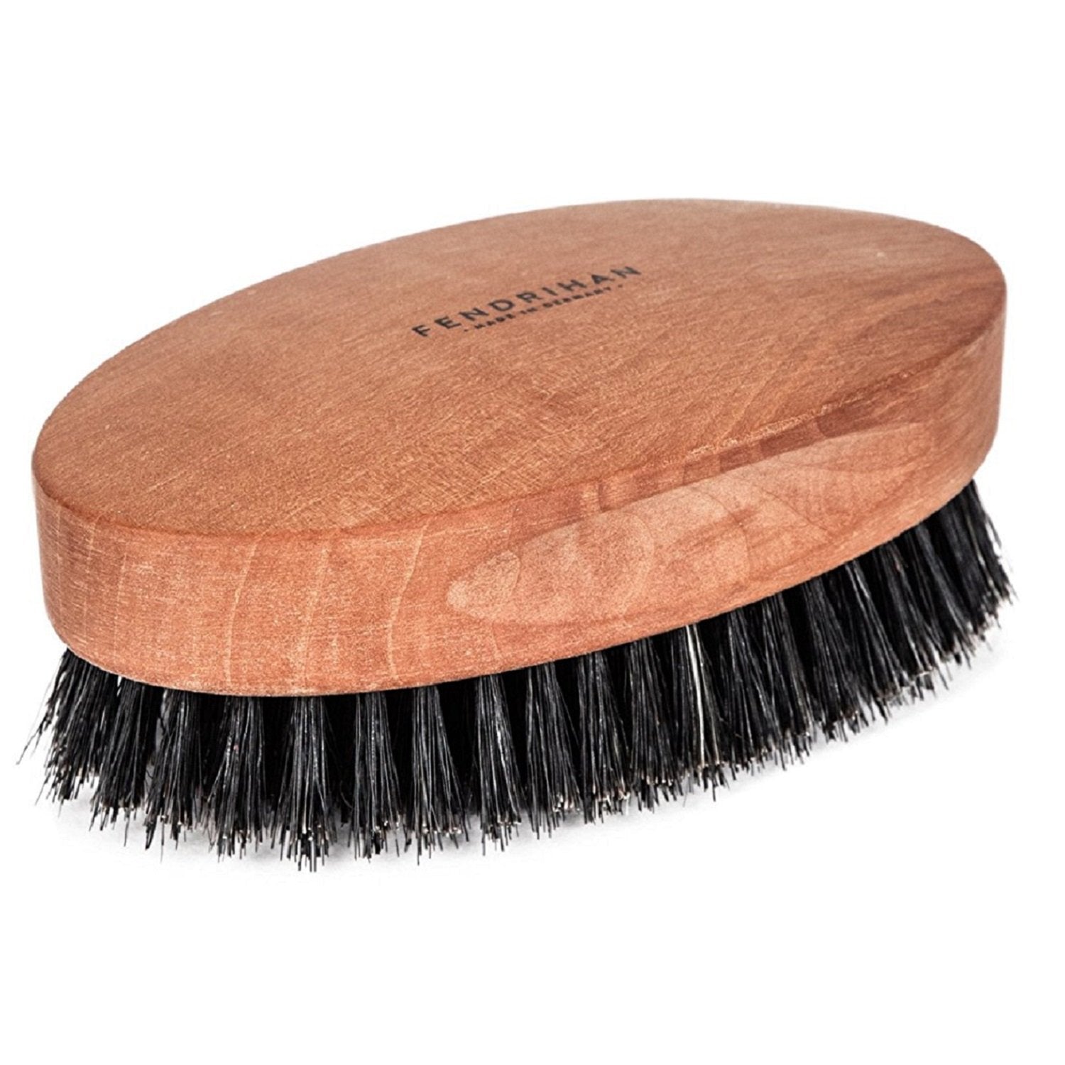 Fendrihan Genuine Boar Bristle and Pear Wood Military Hair Brush, Made in Germany MEDIUM-STIFF BRISTLE