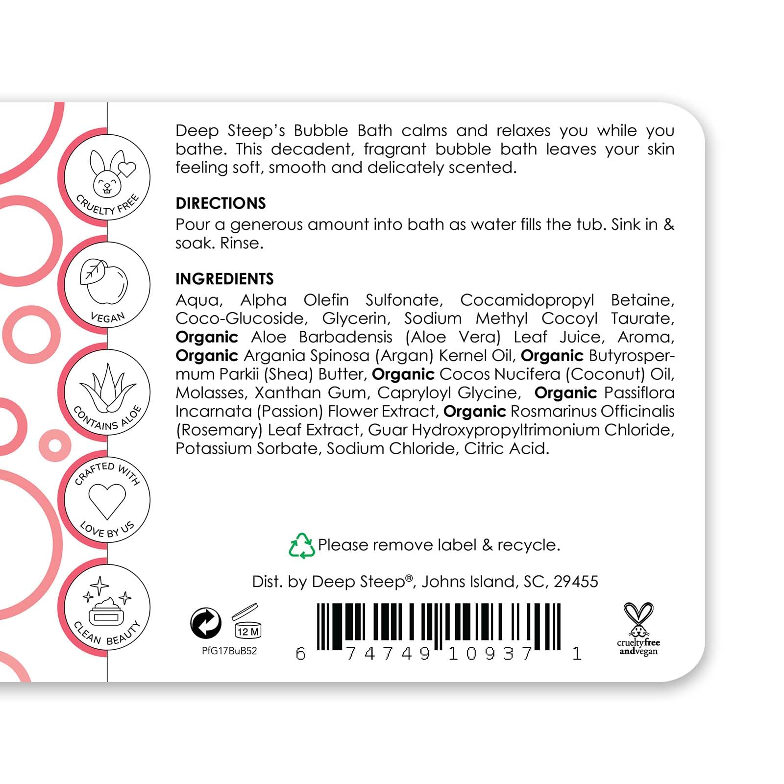 Deep Steep Bubble Bath, Passion Fruit Guava, 17.5 Ounce