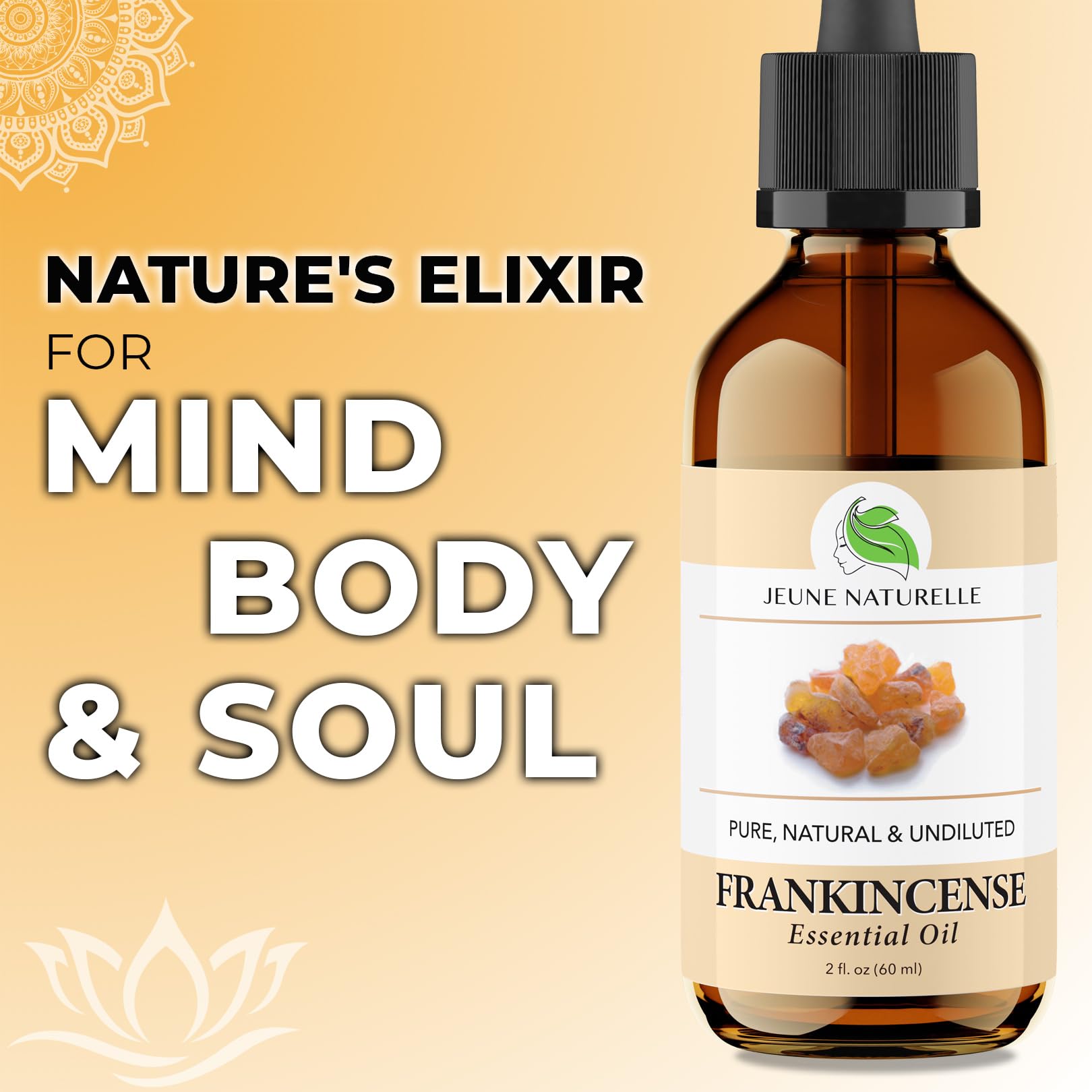 Frankincense Oil - 100% Pure, Natural, Therapeutic Grade Oil for Skin, for Body, for Hair (2 Oz)
