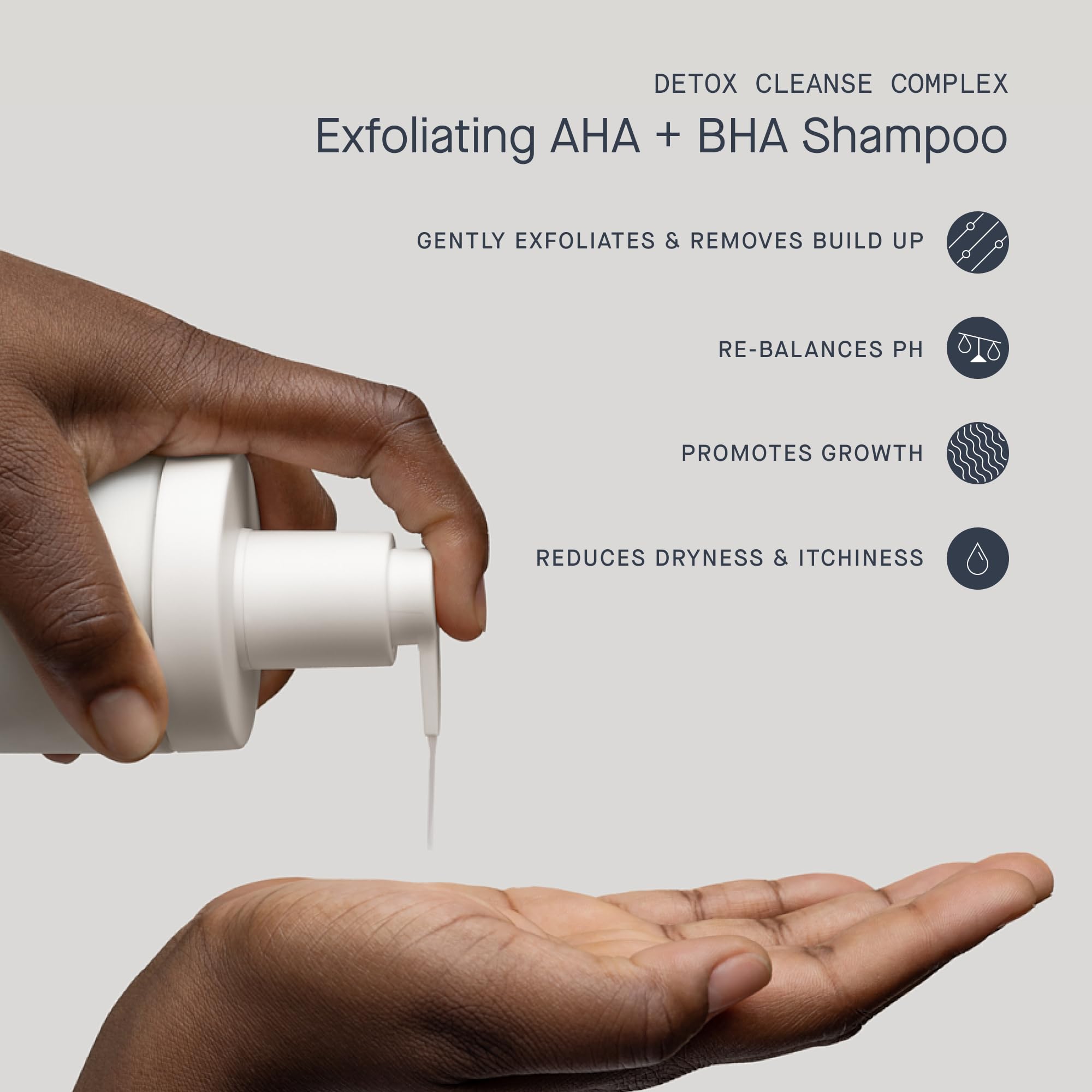 Clarifying Detox Shampoo - Removes Dirt, Oil, and Buildup - Glycolic & Salicylic Acid Treatment for Textured, Curly, 4C, Silicone-Free Hair