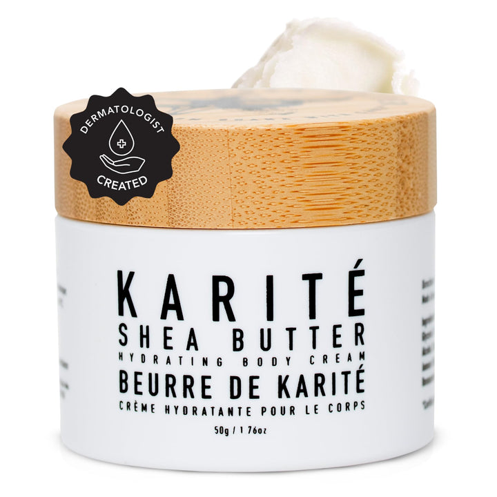 Karite´ Cre`me Corps Mini Shea Butter Body Cream | Hydrating Moisturizer for Dry & Sensitive Skin | Dermatologist-Formulated and Approved | Cruelty-free & Hypoallergenic for all Skin Types - 1.7fl oz