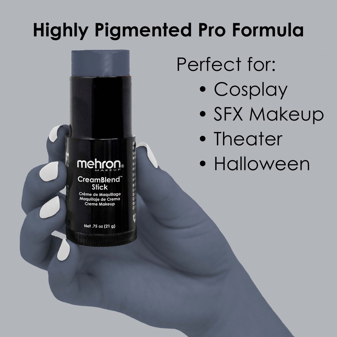 Mehron CreamBlend Stick Makeup - Monster Grey (0.75 oz)