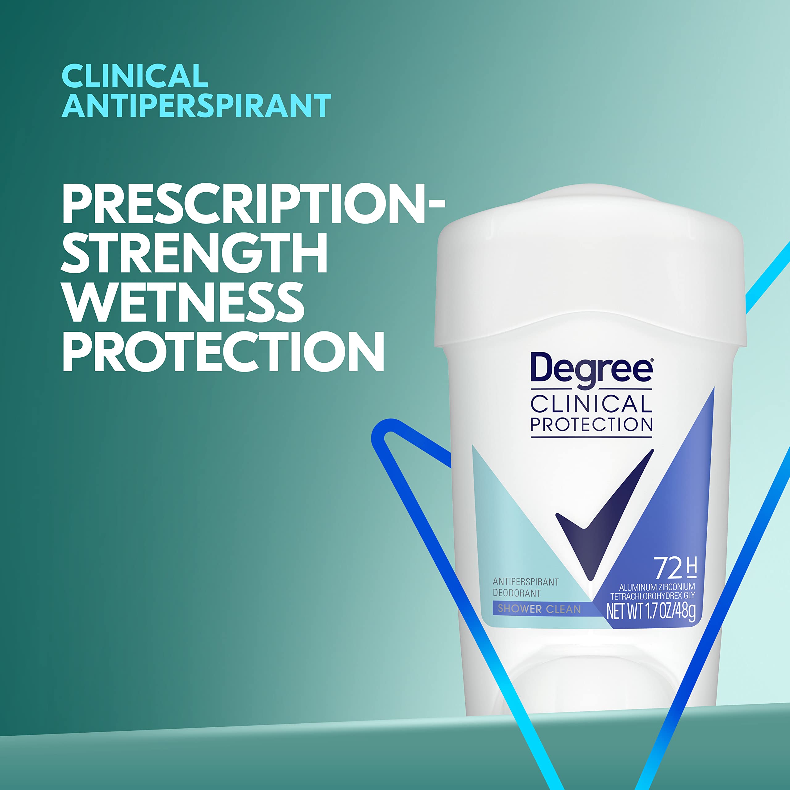 Degree Women Clinical Antiperspirant Deodorant, Shower Clean 1.7 oz