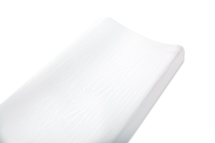 aden + anais Essentials Changing Pad Cover, 100% Cotton Muslin, Super Soft, Breathable, Tailored Snug Fit, Single, Solid White
