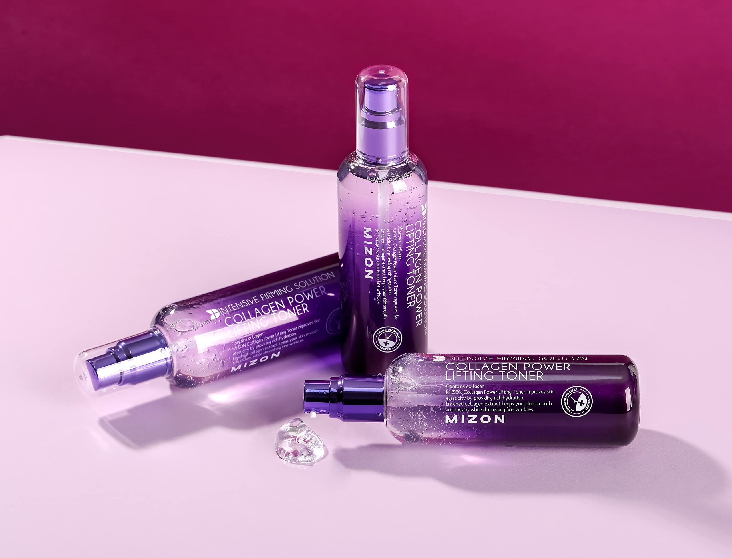 MIZON Collagen Power Lifting Toner, Facial Toner, Lifting Synergy, Moisturizing, Jelly-like Skin Booster for Dry, Aging Skin (120ml, 4.06 fl oz)