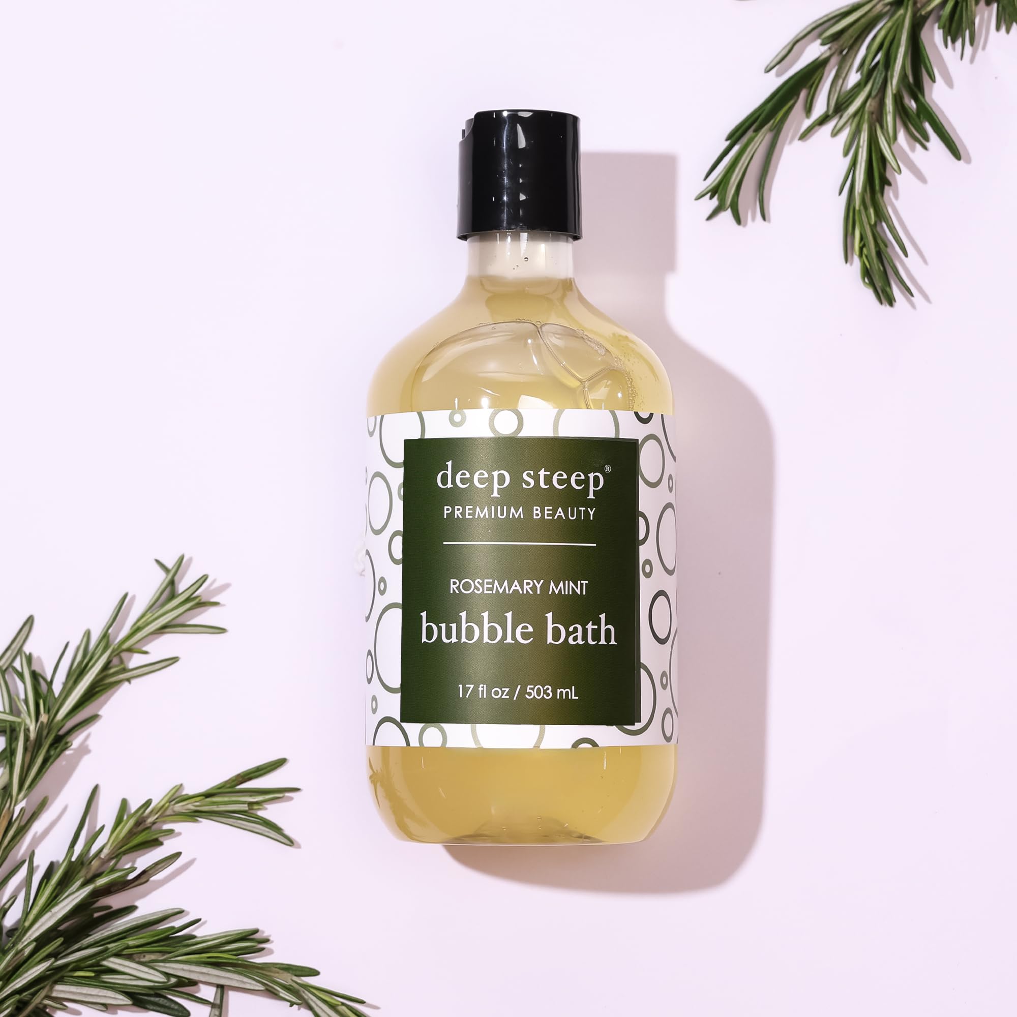 Deep Steep Rosemary Mint Bubble Bath - 17 oz/503 ml - Liquid