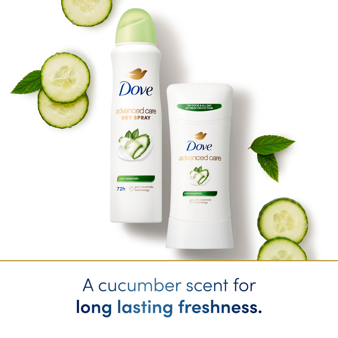 2.6 oz, 4 Count , Cool Essentials : Dove Advanced Care Antiperspirant, Cool Essentials 2.6 oz, 4 Count