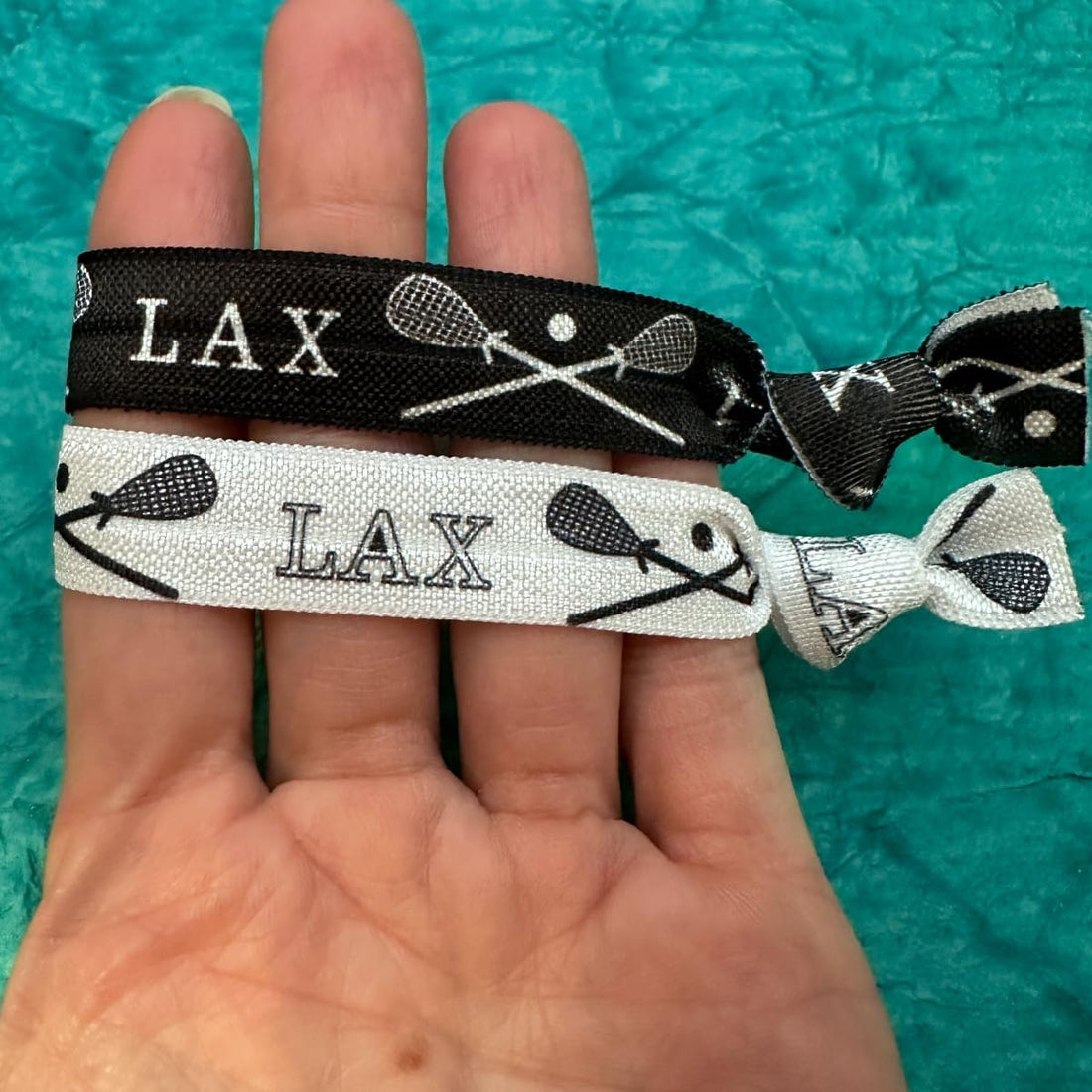 Infinity Collection Lacrosse Hair Accessories, 5 Pack Lacrosse Hair Ties for Girls, Lax Party Favors and Gifts for Lacrosse Players