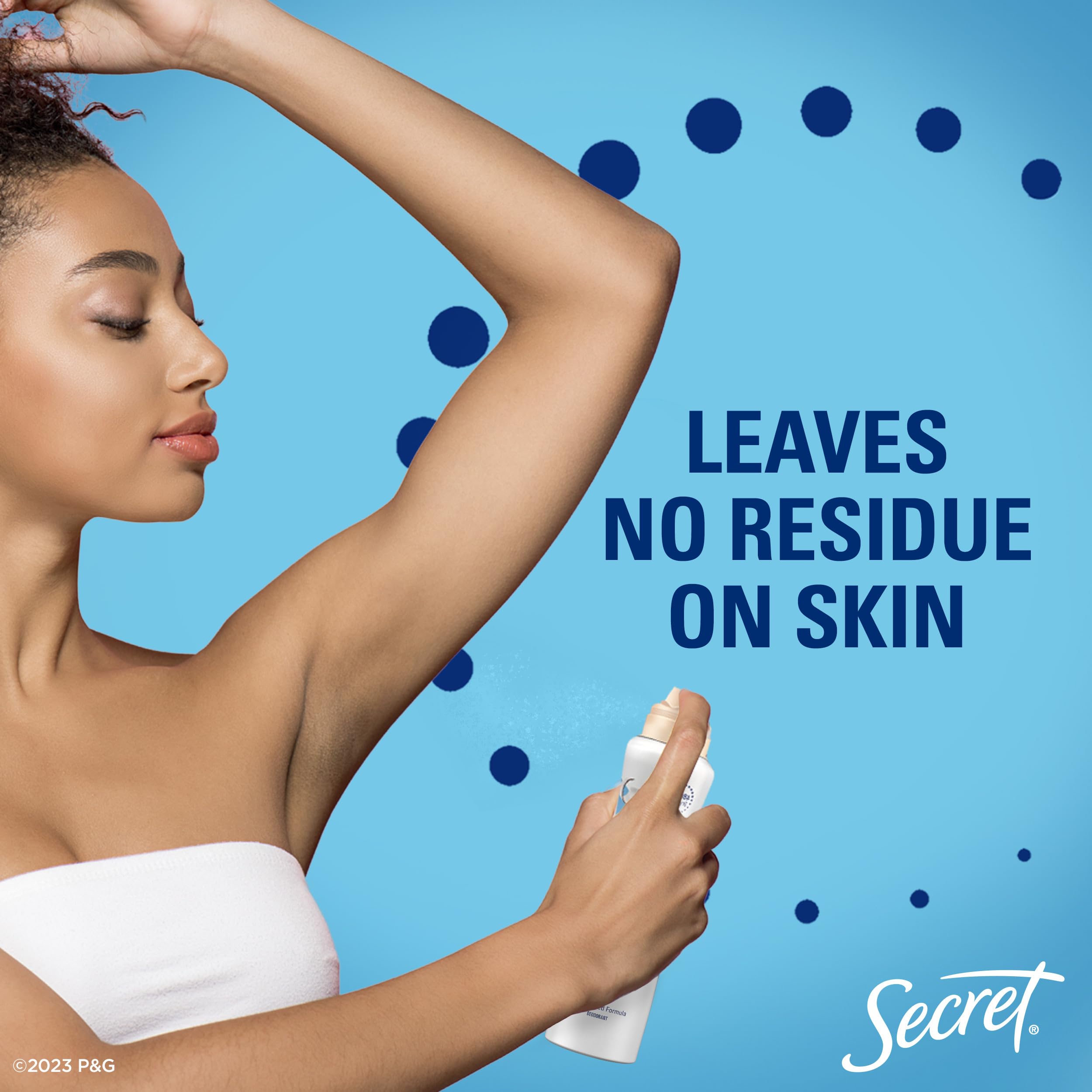 Secret Dry Spray Aluminum Free Deodorant for Women, 48hr Weightless Odor Protection, Gentle on Skin, Cherry Blossom Scent, 4.1 oz (Pack of 2)