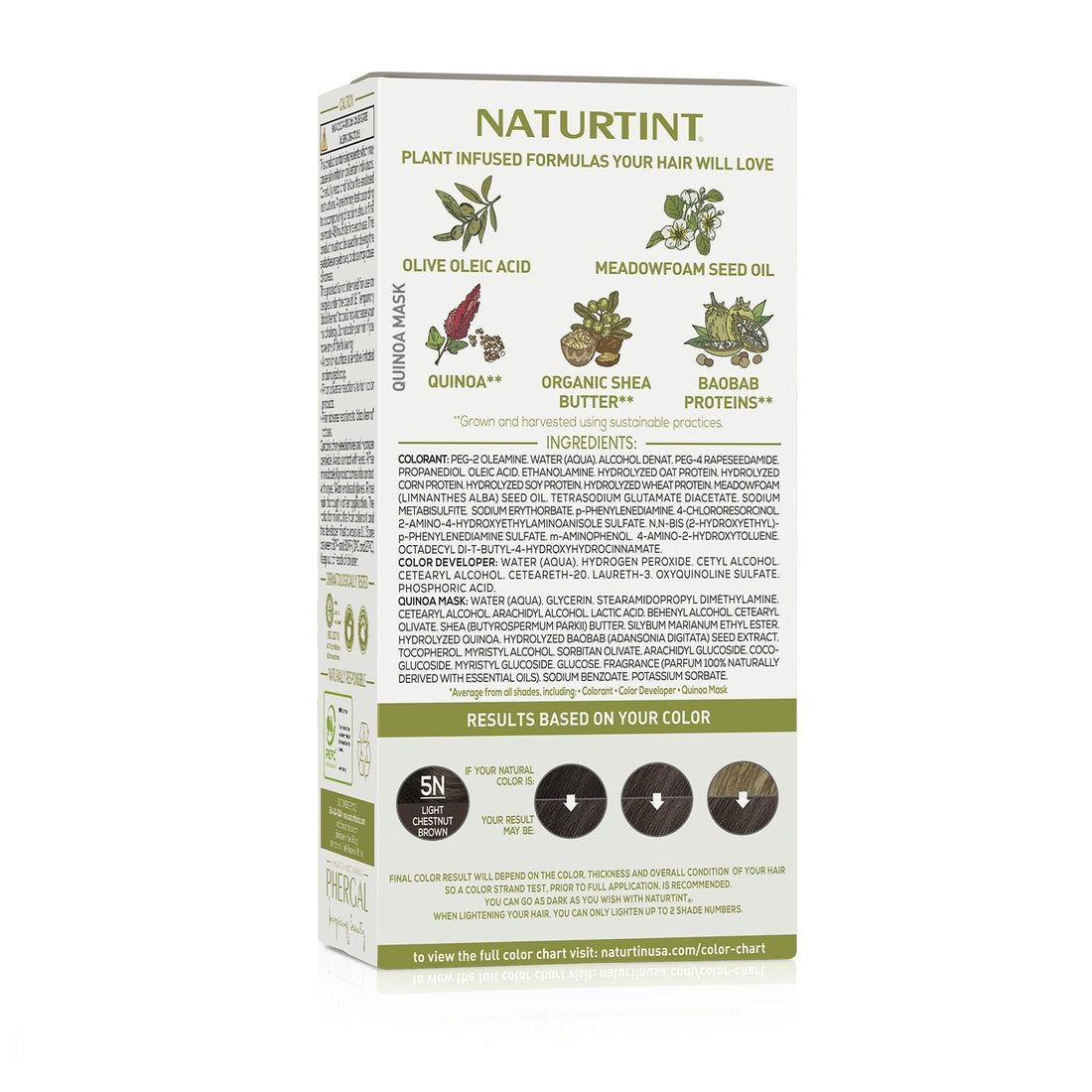 Naturtint 5N Light Chestnut Brown Permanent Hair Color (Pack of 6), Ammonia Free, Vegan, Cruelty Free, up to 100% Gray Coverage, Long Lasting Results (Packaging may vary)