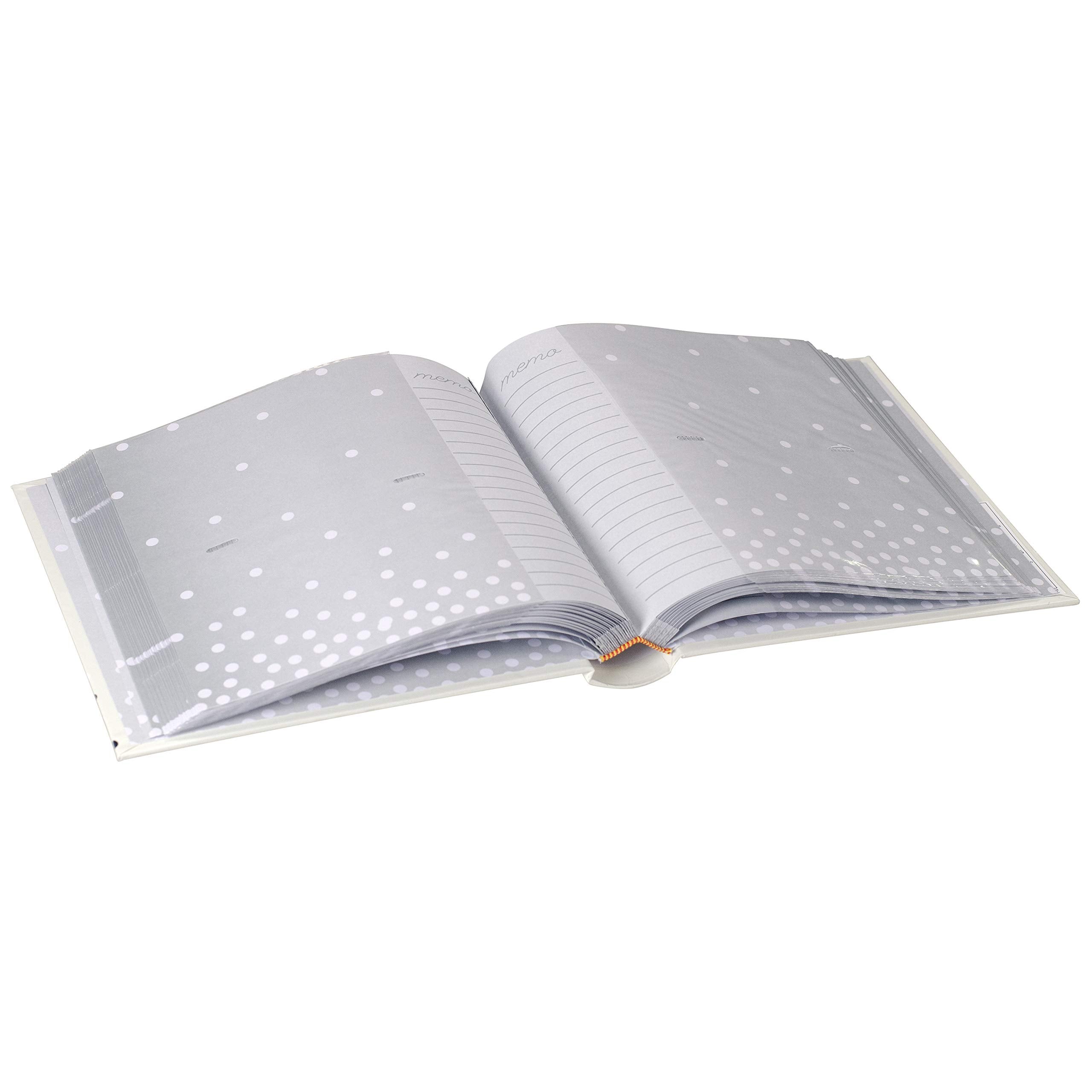 Malden International Designs Sweet Baby White Photo Opening Cover Photo Album, 160-4x6, White