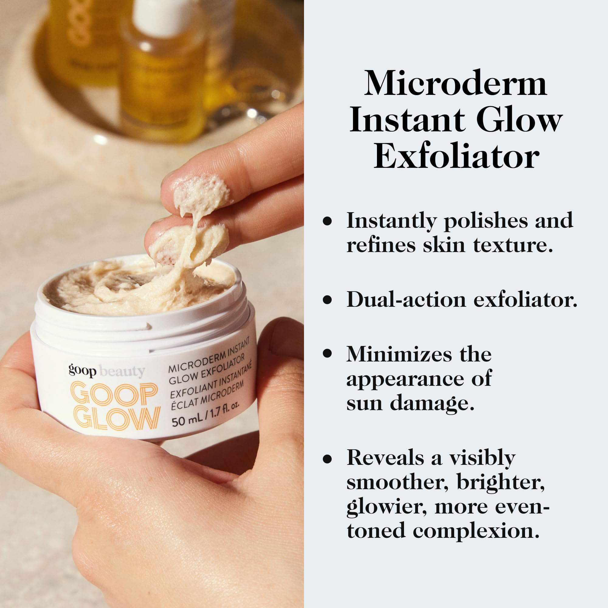 goop Beauty Microderm Exfoliator | Microdermabrasion Scrub to Smooth Textured Skin | Physical & Chemical Exfoliant | Micro-Exfoliating Minerals & Glycolic Acid | 1.7 fl oz