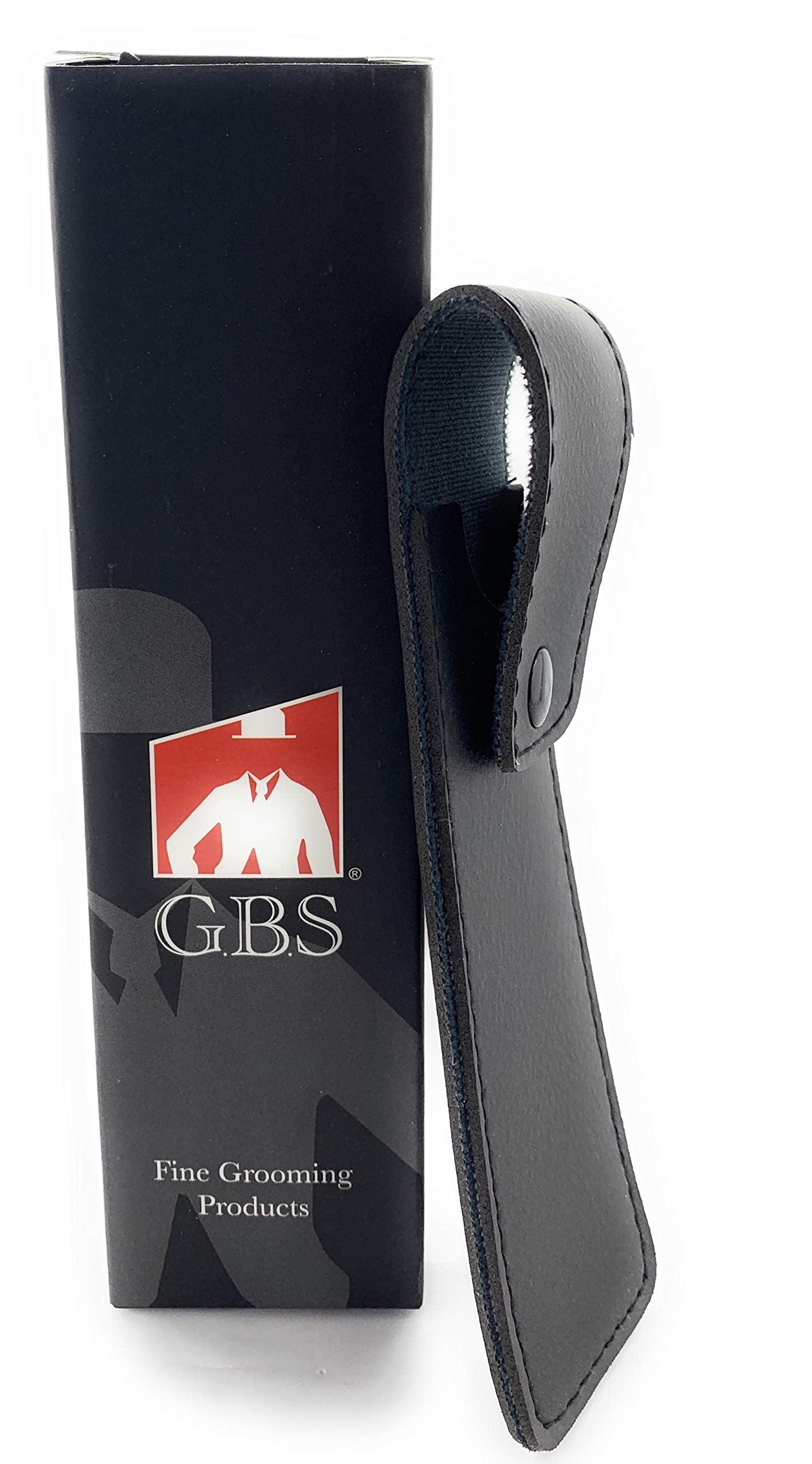 Straight Razor Case -- Black Leather