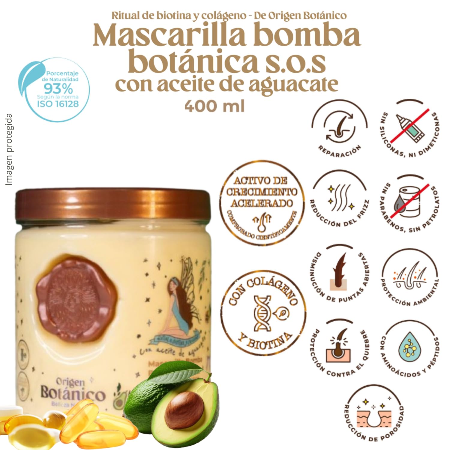 RITUAL BOTANICO KIT 3 Crecimiento Acelerado Ultra Reparador S.O.S de Origen Botánico: Shampoo de Cebolla, Mascarilla Bomba Capilar, Acondicionador Intensivo PLEX (+ OBSEQUIO)