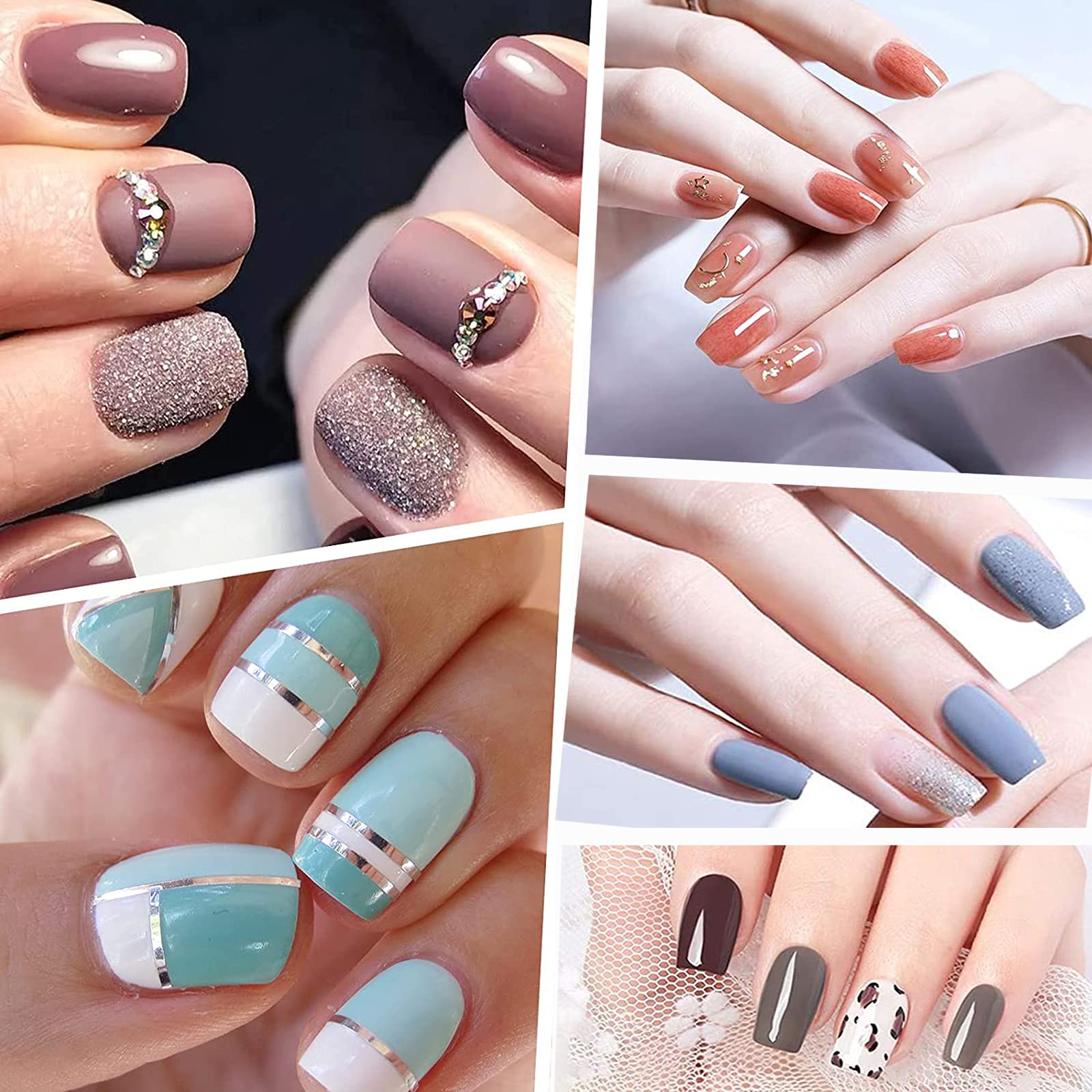 Short Acrylic Nail Tips 500PCS Square Nails Half Cover French False Nails (Natural)