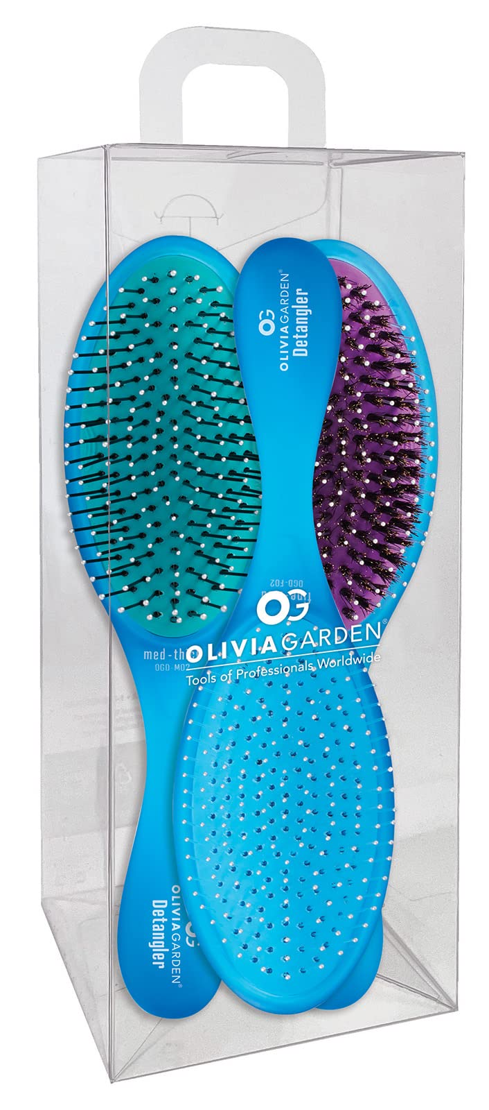 Olivia Garden Detangler & Styler Collection Brush, Blue