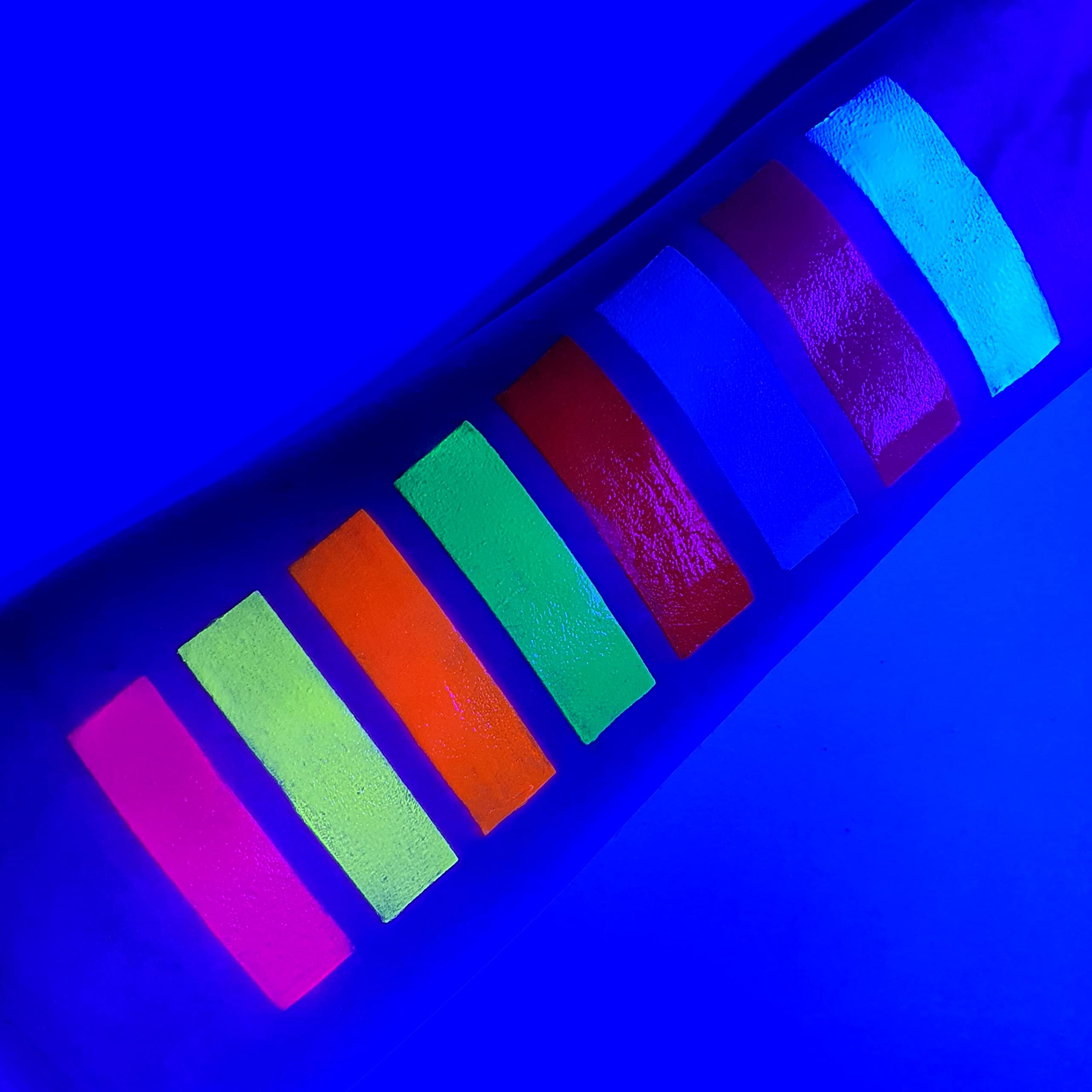 Uv Glow-Neon Uv Paint Stick/Face & Body Crayon Set Of 8 Colours. And Product Glows Brightly Under Light
