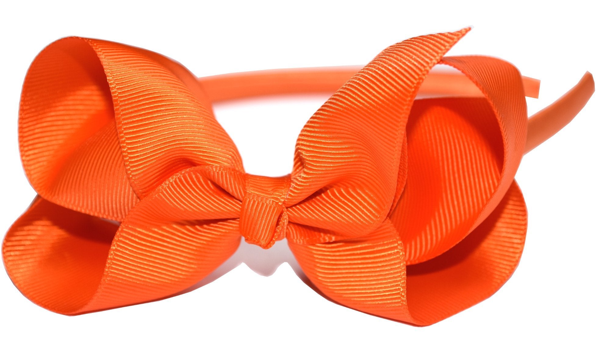 Syleia Fashion Headbands with 4 inch Bow, Set of 6 Pink, Orange, Green, Lavender, Teal and Yellow - School and Playtime Perfect Hair