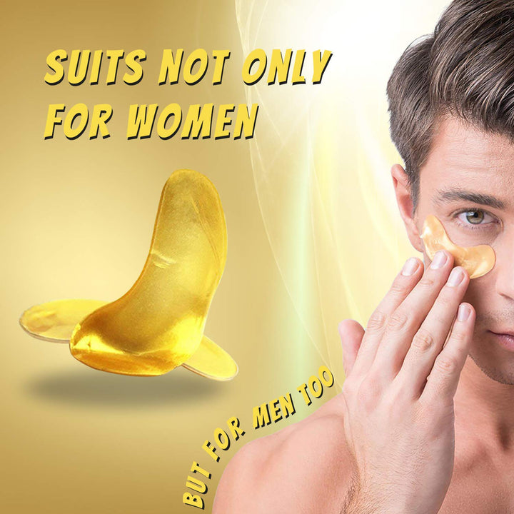 Vandarllin 20 Pairs: 24K Gold Powder Gel Collagen Eye Masks Sheet Patch, Anti Aging, Remove Bags, Dark Circles &Puffiness, Anti Wrinkle, Moisturising, Hydrating, Uplifting Whitening, Remove Blemish