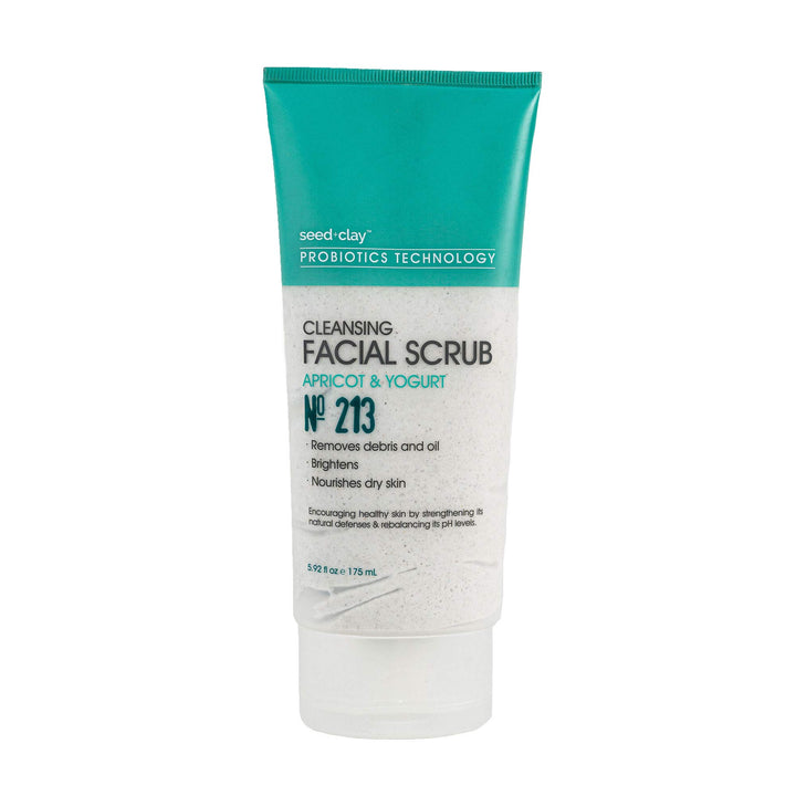Seed+Clay Exfoliating Face Scrub Dry Skin Facial Cleansing Clarifying Nourishing Apricot and Yogurt - 5.92 fl oz