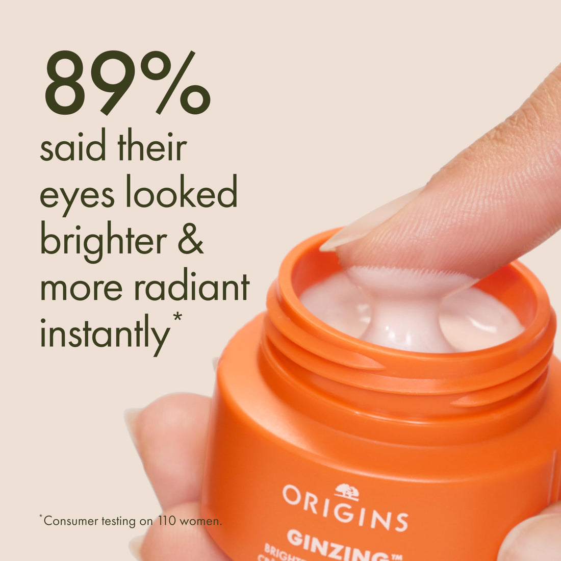 Origins GinZing Brightening Eye Cream with Vitamin C & Niacinamide| Visibly Reduces Dark Circles, Warm, 0.5 Fl Oz
