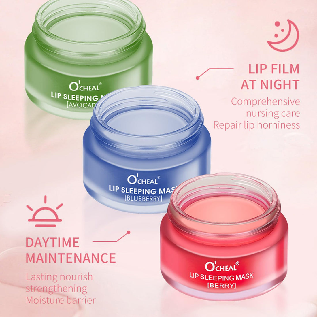 MEICOLY Avocado Lip Sleeping Mask - Overnight Hydrating Lip Mask, 0.7oz