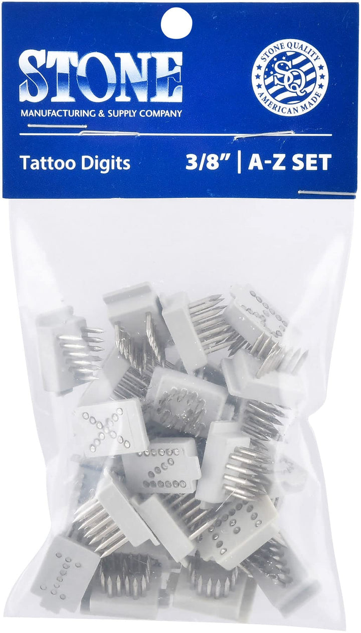 TATTOO LETTERS A-Z SET 3/8IN