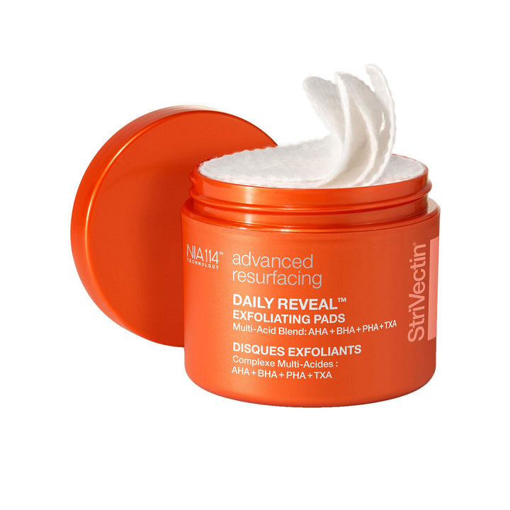 StriVectin Advanced Resurfacing Daily Reveal Exfoliating Face Pads, Visibly Smooths and Brightens Skin, Reduces Blackheads 60 ct