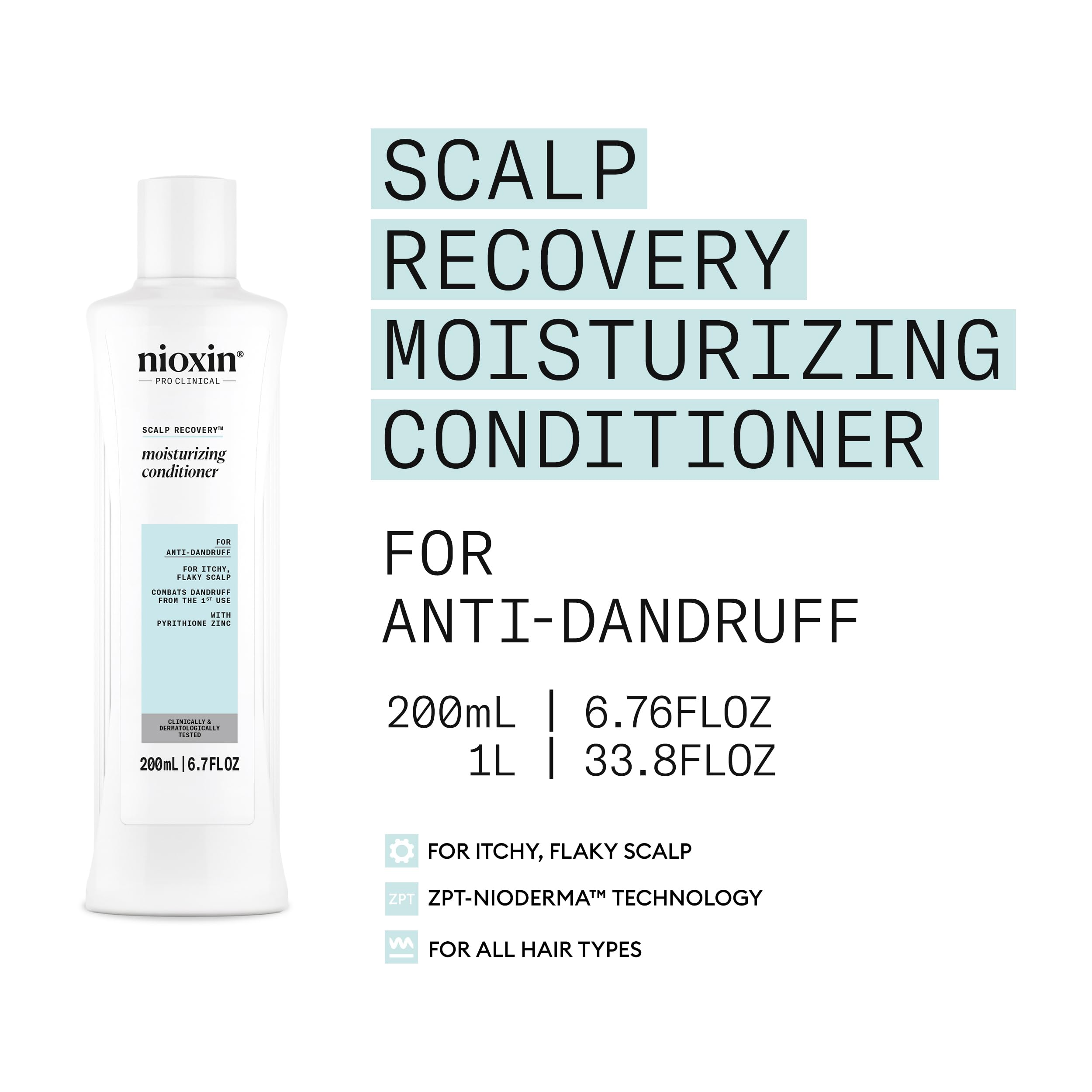Nioxin Scalp Recovery Pyrithione Zinc Moisturizing Conditioner (For Itchy Flaky Scalp) 200ml/6.76oz