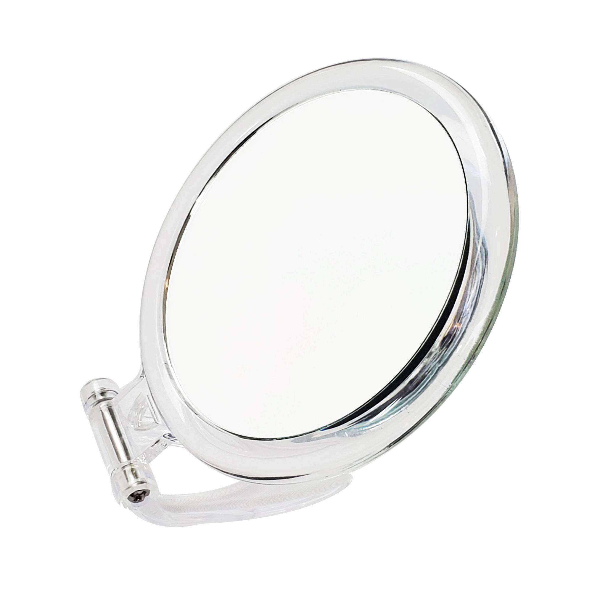 Rucci Normal View Acrylic Round Foldable Stand Mirror, 10X