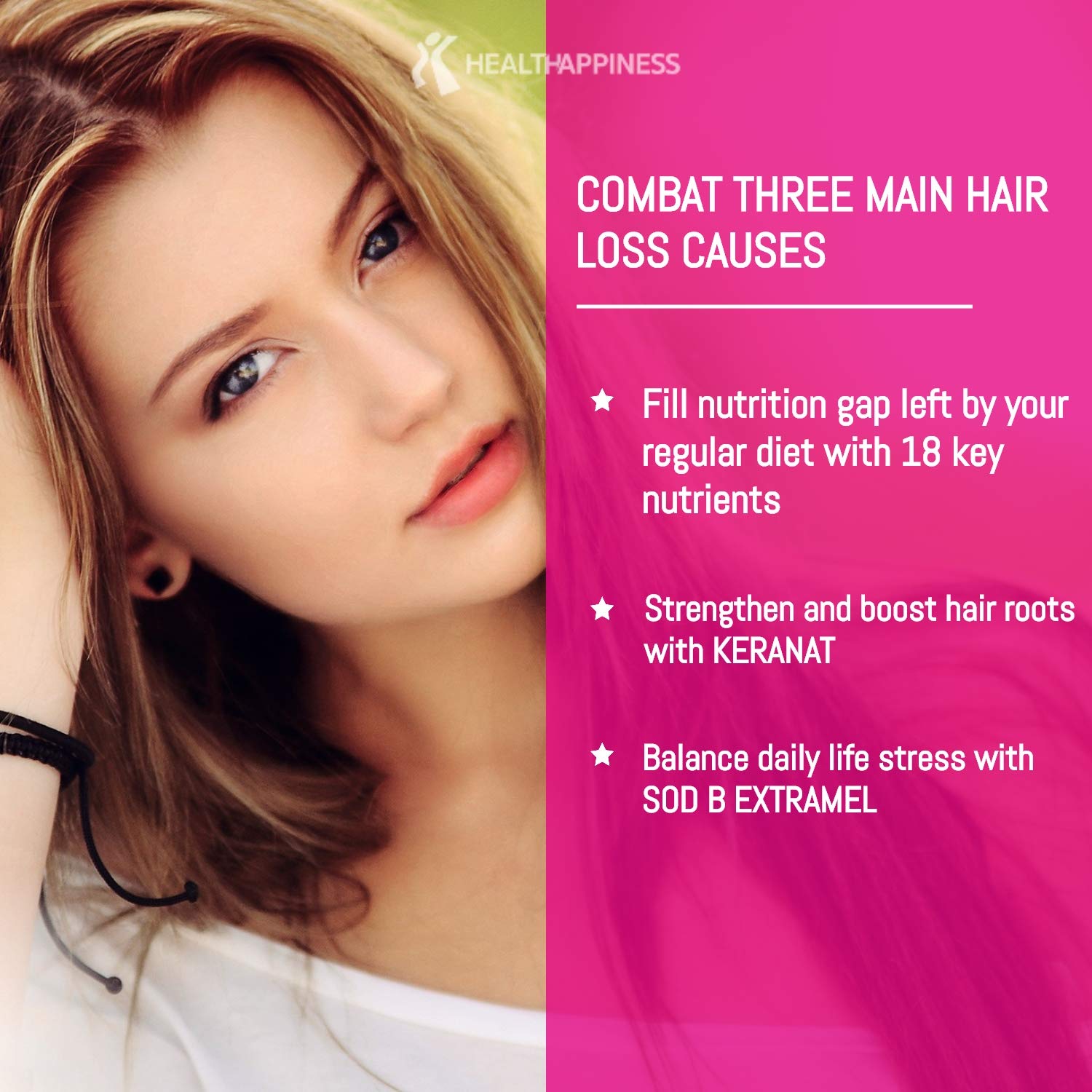 UpNourish Lustrous Hair - Support Women's Hair Loss and Hair Regrowth