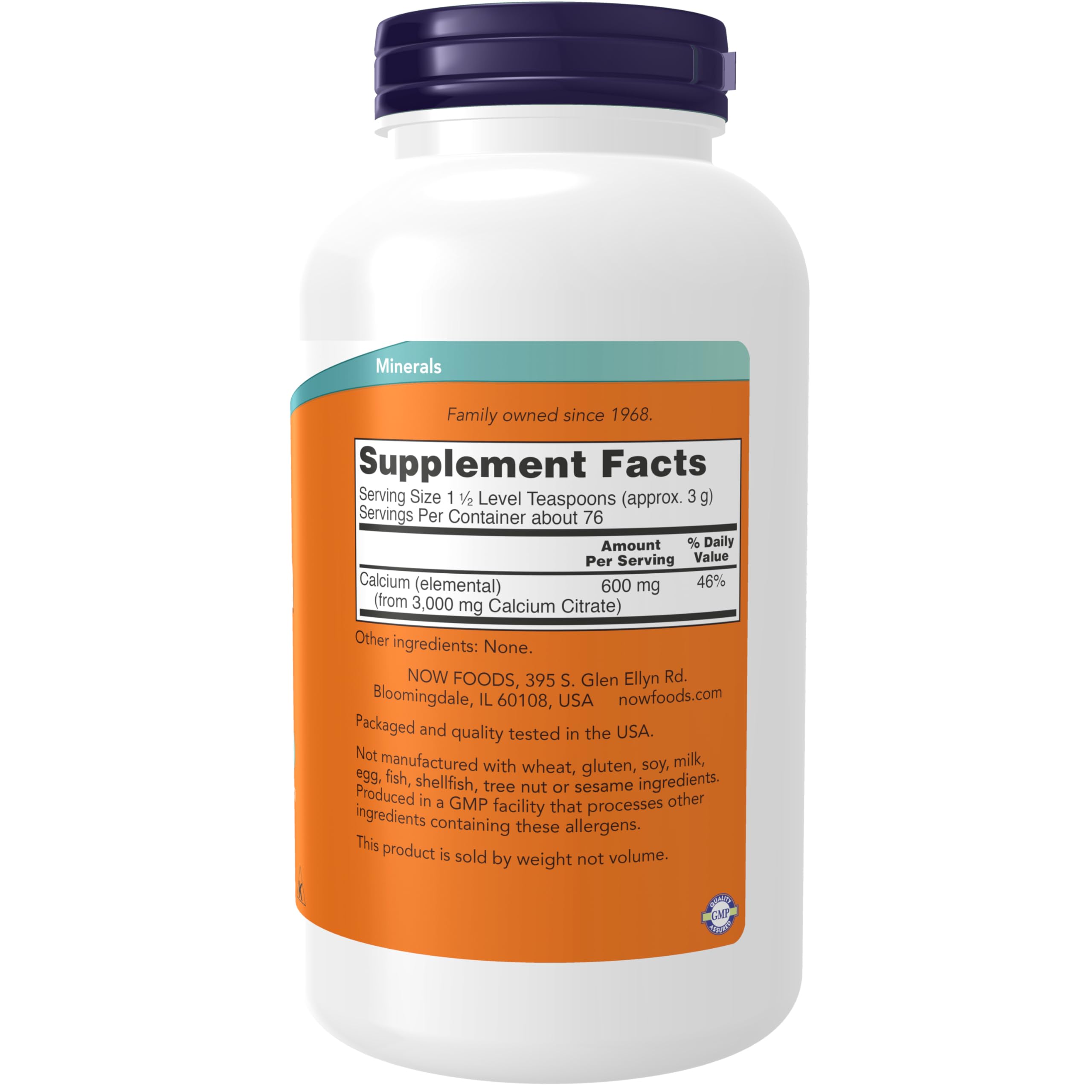 NOW Foods Supplements, Calcium Citrate Powder, Highly Bioavailable Calcium, Supports Bone Health*, 8-Ounce