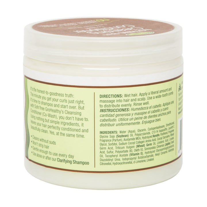 Sof N Free Gro Healthy Nothing But Cleansing Conditioner, 16 Ounce