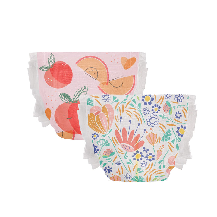 The Honest Company Clean Conscious Diapers | Plant-Based, Sustainable | Just Peachy + Flower Power | Club Box, Size 4 (22-37 lbs), 60 Count