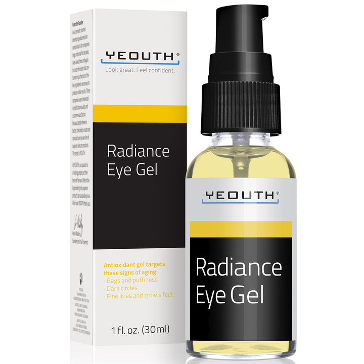 Best Anti Aging Eye Gel for Winkles, Dark Circles, Puffiness & Bags with Hyaluronic Acid and Tripeptide - 100% Money Back Guarantee