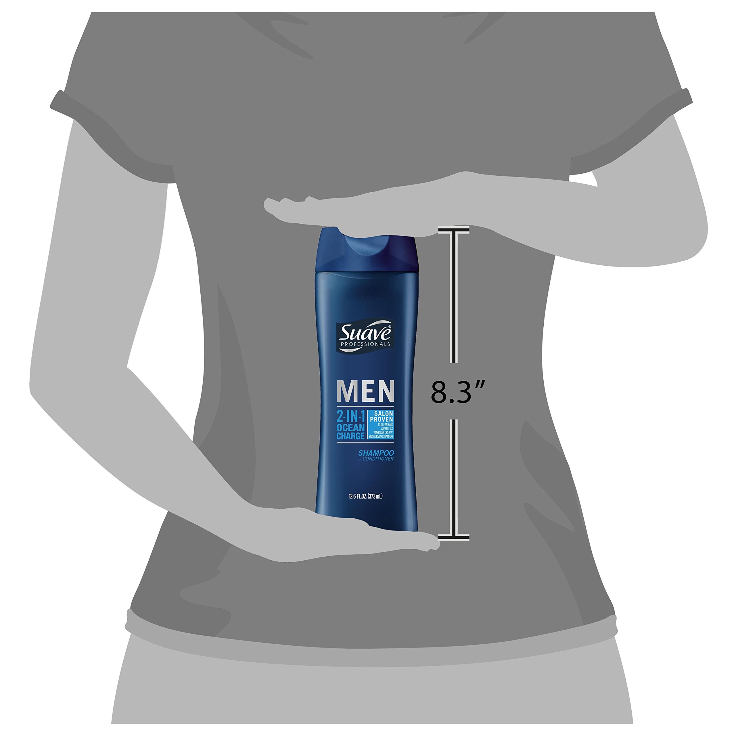 Suave Professionals Men 2 In 1 Ocean Charge Shampoo/Conditioner, 12.6 Ounce