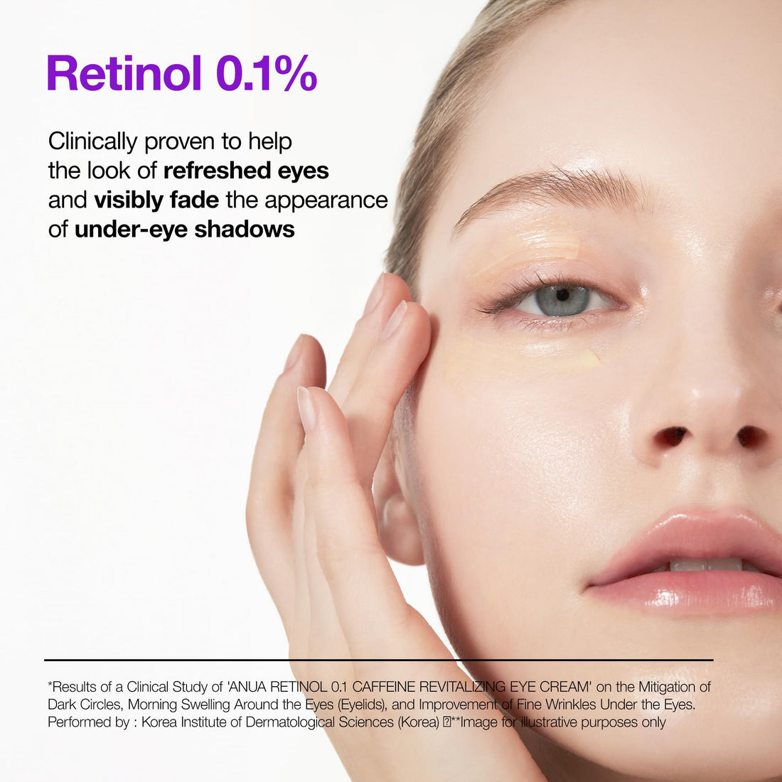 Anua Retinol 0.1 Caffeine Revitalizing Eye Cream, Under Eye Cream For Hydration, Glow Up Eye Contour, Niacinamide, Retinol For Face, Night Cream For Eye Care, Korean Skin Care (30g/1.05oz)