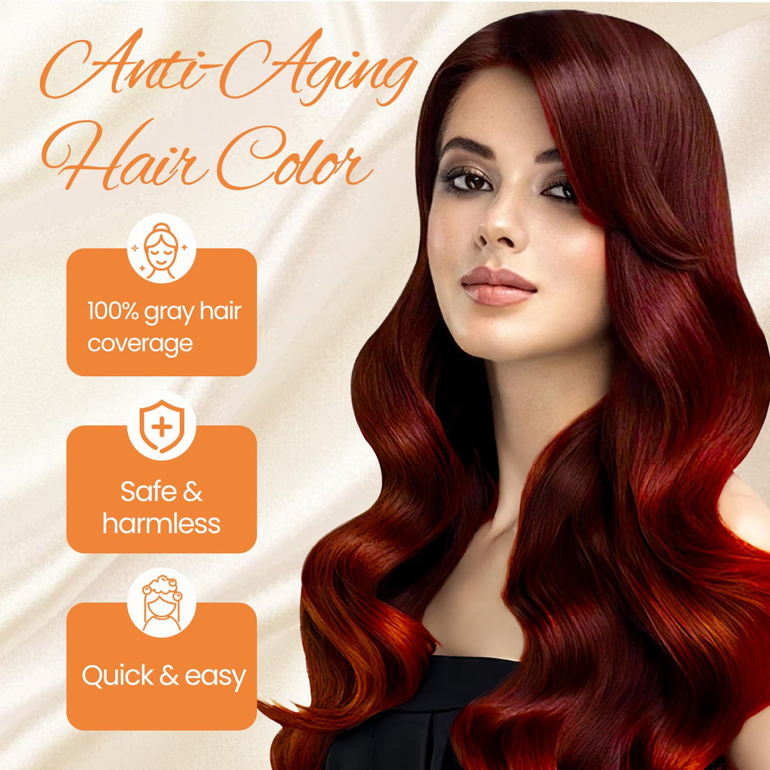 Fedulili Hair Dye Shampoo 3-in-1 Champu Para Canas Mujer, Instant Dark Wine Red Herbal Hair Color Treated Shampoo, Burgundy Long Lasting Easy to Use for Women Men, 500ml