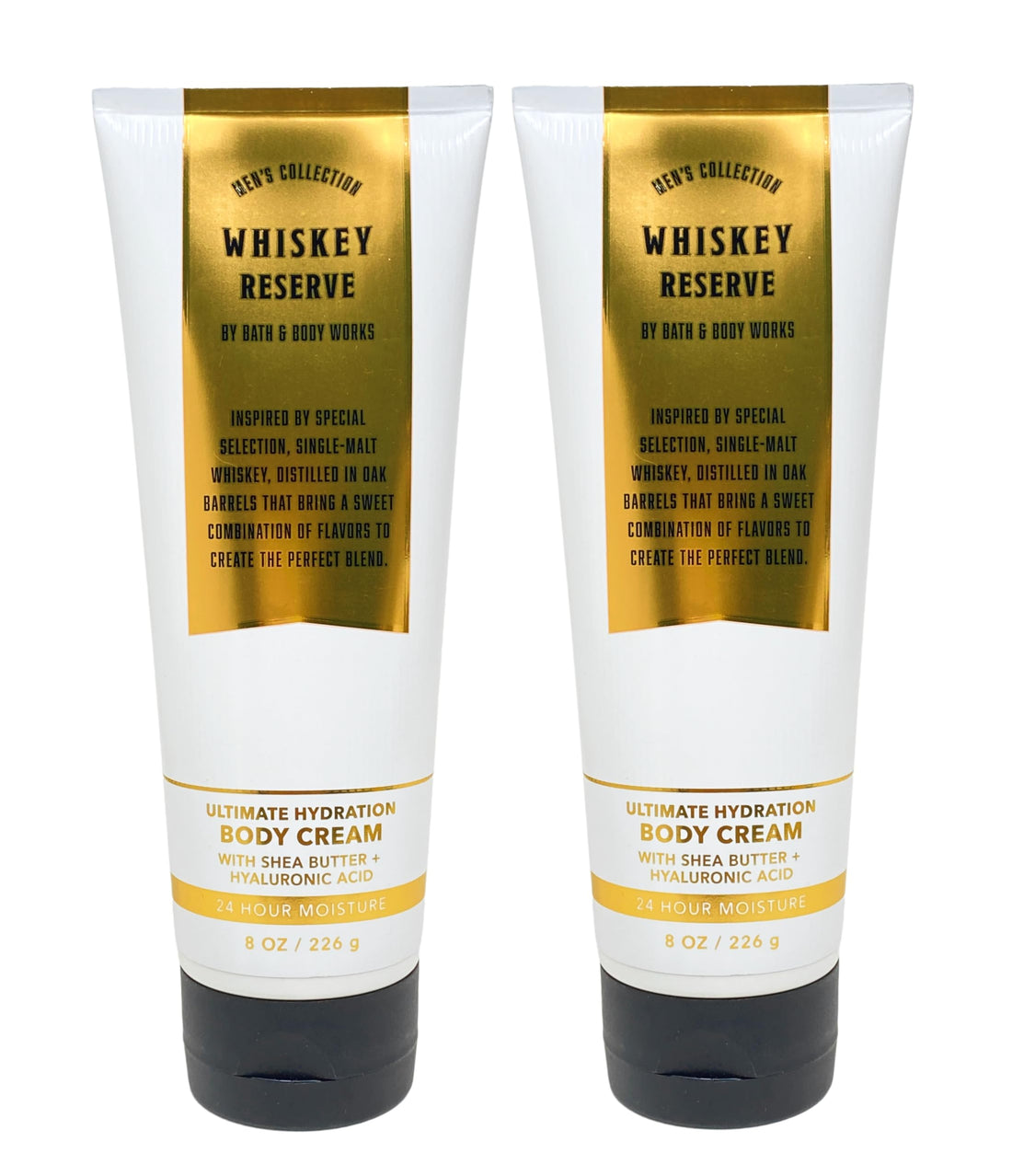 Bath & Body Works Bath and Body Works Whiskey Reserve Men's Collection Ultimate Hydration Ultra Shea Cream 8 Oz 2 Pack (Whiskey Reserve) white 16 Ounce