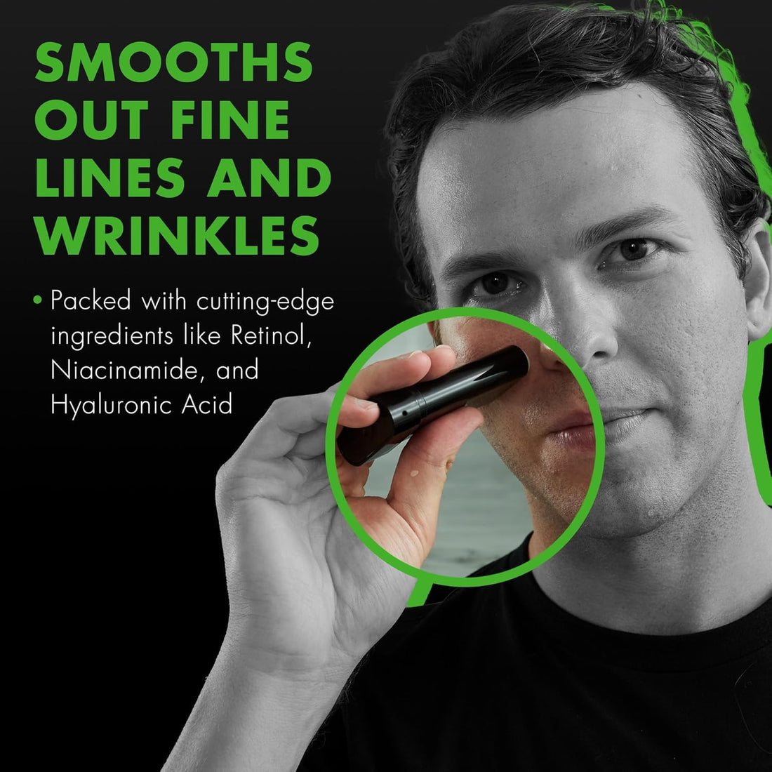 Tiege Hanley Retinol Stick for Men - Anti-Aging Retinol Stick with Hyaluronic Acid & Niacinamide for Fine Lines, Dark Circles, & Wrinkles - Firms Skin & Improves Collagen Production